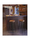 Σκαμπό Μπαρ Δερμάτινο Echo Caramel Brown 2τμχ 51.6x51.6x76.2εκ.