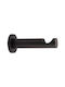 Zogometal Curtain rail base Wall made of Metal Black 1pcs