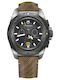 Victorinox I.n.o.x Men's Watch Chronograph Battery with Brown Leather Strap