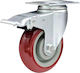 Bormann 068129 Rotating Plastic Wheel with Brake 50x62mm