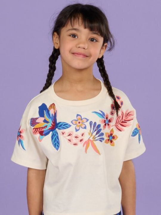 Dpam Kids Blouse Short Sleeve Ecru