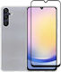 Vivid Back Cover Tempered Glass / Σιλικόνης Σετ με Τζαμάκι Μαύρο (Samsung Galaxy A25)