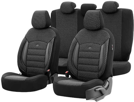 Deluxeboss Front Car Covers 11pcs Cotton Black