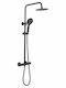 Oceanic Adjustable Shower Column with Mixer Black