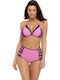 Set Bikini Push Up Ψηλόμεσο Ροζ