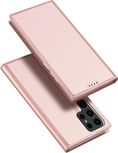 Dux Ducis Skin Pro Buchen Sie Synthetisches Leder / Leder Rosa (Samsung S24 Ultra)