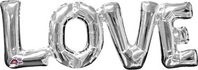 Ballon Folie Jumbo Buchstabe Silber 63cm