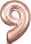 Μπαλόνι Foil Jumbo Αριθμός Ροζ Χρυσό Σχήμα 86εκ.
