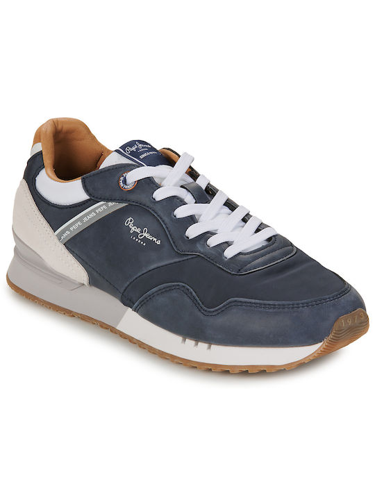 Pepe Jeans London Court Ανδρικά Sneakers Navy Μπλε PMS40002-585