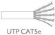 Panafan U/UTP Καλώδιο Δικτύου Ethernet 1m Γκρι