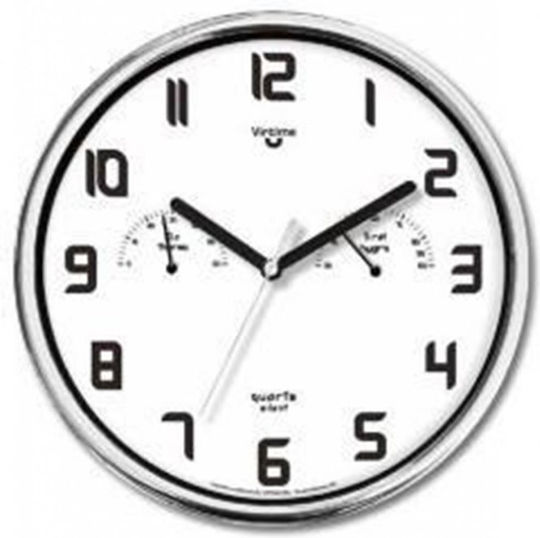 Virtime Ceas De Perete Metalic Argintiu
