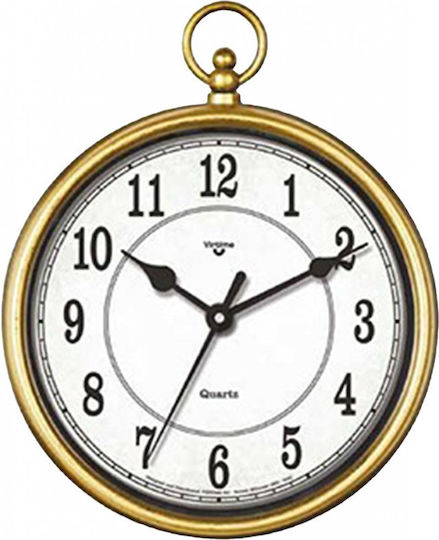 Virtime Ρολόι Τοίχου Χρυσό Ø24cm