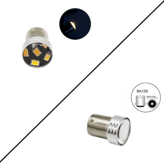 Лампи Автомобила & Мотоциклета BA15S LED 3000К Топло бяло 12V 0.96W 1бр