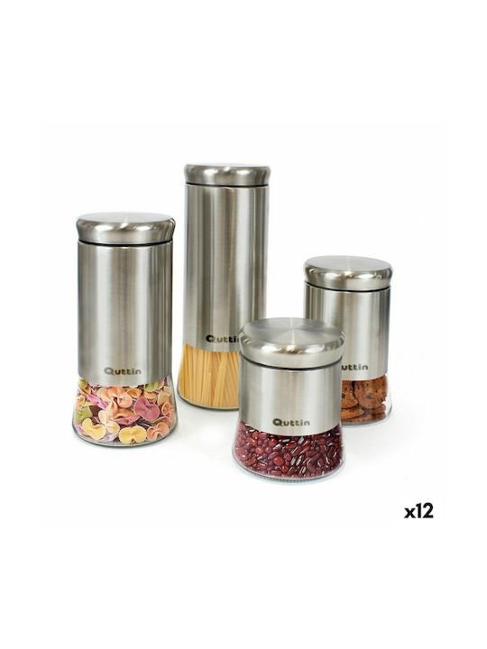 Quttin Set 12pcs Jars General Use with Lid Glass 2200ml