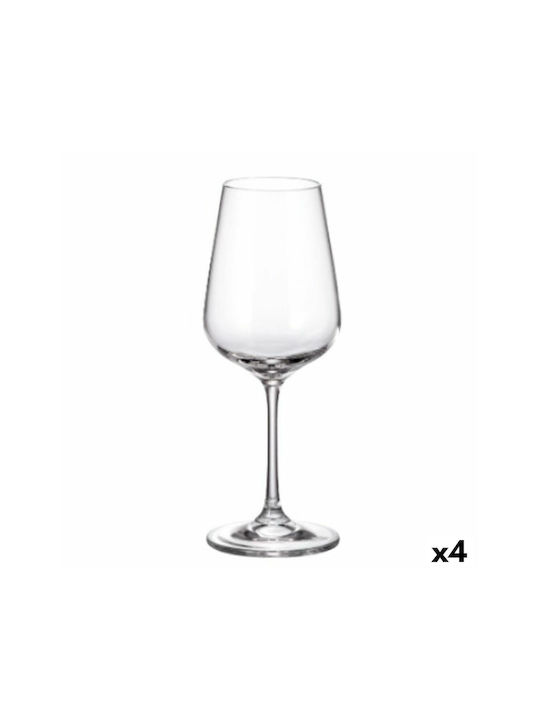 Bohemia Set de Pahare pentru apa din Cristal în Culoare Alb Fără Colțuri 360ml 6buc