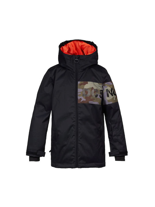 DC Waterproof Kids Casual Jacket with Hood Black Propaganda