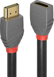 Lindy 36476 HDMI 2.0 HDMI Мъжки - HDMI Женски 1м Черен
