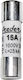 Adeleq Safety Cylindrical Porcelain 15A (88-8150) 1pcs