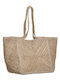 Ble Resort Collection Straw Beach Bag with Wallet Gold