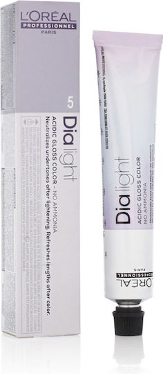 L'Oréal Professionnel Dia Light Toner Gel Χωρίς Αμμωνία 5 Καστανό Ανοιχτό 50ml