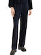 Women's Fabric Trousers Straight Line Captain Blue