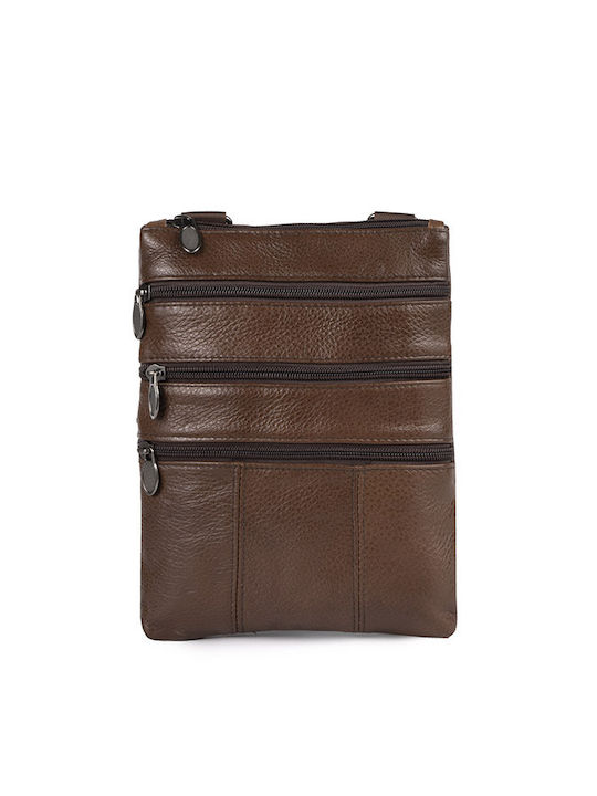 LKmoda Leather Men's Bag Shoulder / Crossbody Brown