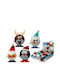 Lean Toys Christmas Figure Penguin Red Height 7cm 12pcs