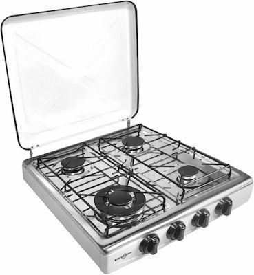 Vitrokitchen Liquid Gas Countertop with 4 Burners White