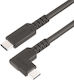StarTech Angle (90°) USB 2.0 Cable USB-C male - USB-C 100W PD Μαύρο 2m RUSB315CC2MBR