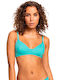 Roxy Triangle Bikini Top Love with Adjustable Straps Green