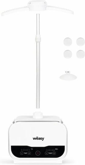 HKoenig Kleiderdampfer Boden 1200W mit Behälter 1lt Weiß