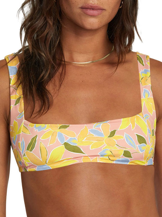 RVCA Triangle Bikini Top with Adjustable Straps Multicolour Floral