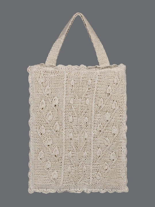 Silk Fashion Stoff Strandtasche Beige