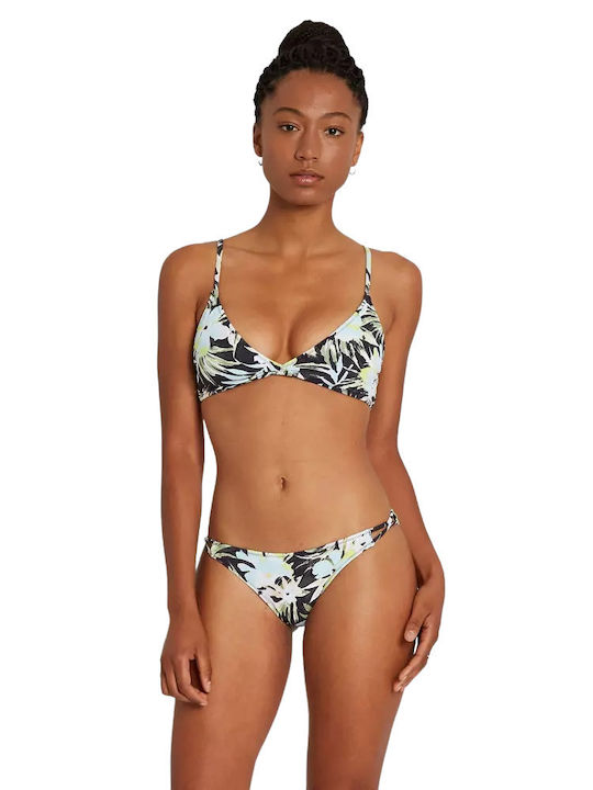 Volcom Bikini Bra with Adjustable Straps Black Floral