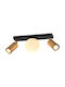 Avide Remi Double Spot with Socket E27 in Black Color