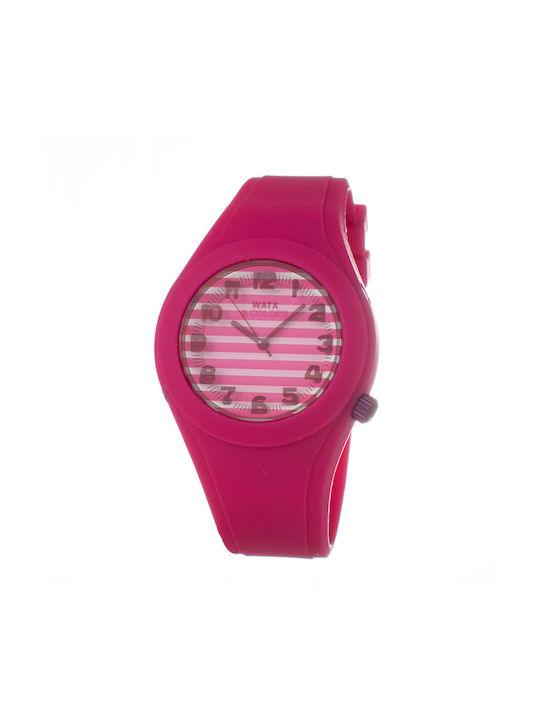 WATX & CO Watch Battery with Pink Rubber Strap COWA1903-RWA1409