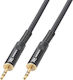Power Dynamics 3,5mm Klinkenkabel 3,5mm Stecker - 3,5mm Stecker Schwarz 6m 177.115