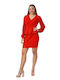 Fracomina Mini Dress Denim Red