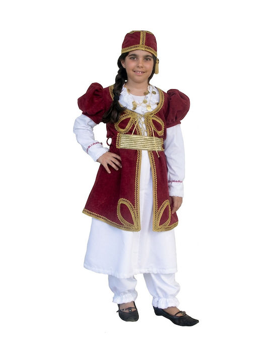 Traditional Kids Costume Mykonos with 1 Row Necklace