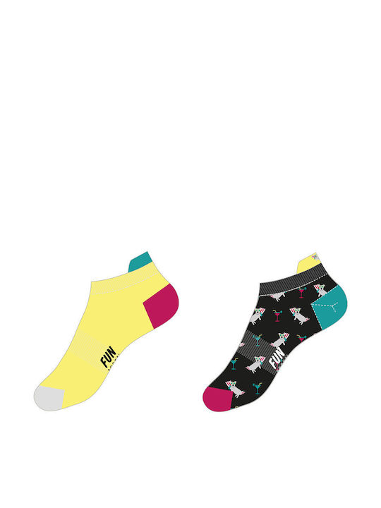 Fun Socks Κάλτσες με Σχέδια Πράσινο ηλεκτρικό 2Pack