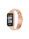 Mijobs Redmi Λουράκι Ανοξείδωτο Ατσάλι Ροζ Χρυσό (Realme Band 2)