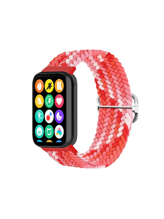 Xiaomi Mi Band 8 Pro Redmi Watch 4 Xiaomi Smart Band 9 Pro 18mm Schnalle Nylon Geflochtenes Tragbare Band Helles Rot