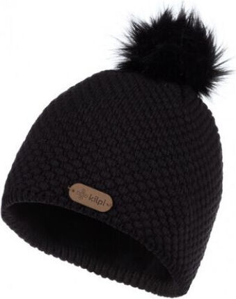 Pom Pom Beanie Fleece Beanie Knitted in Black color