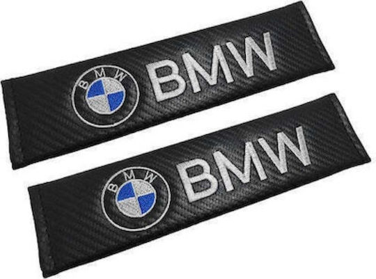 Carbon Set of 2pcs Car Seat Belt Pads Black