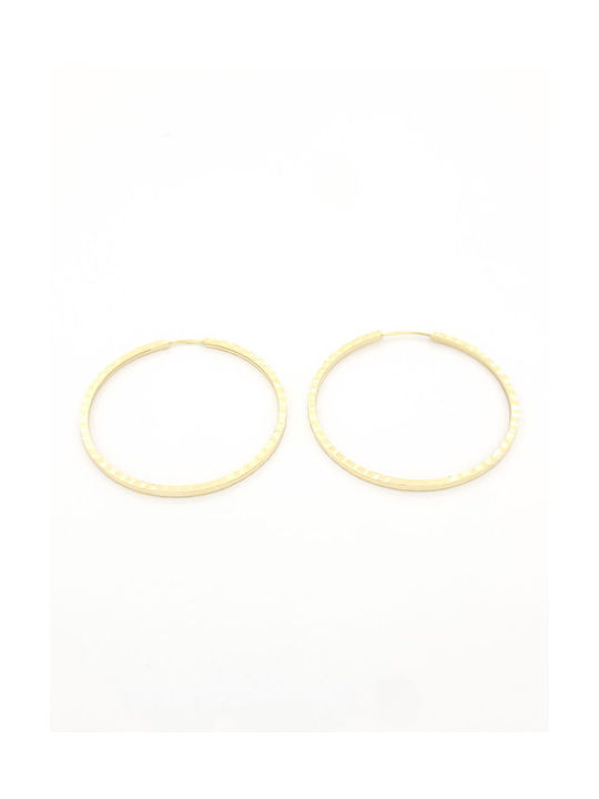 Earrings Hoops made of Gold 14K