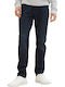 Ανδρικό Παντελόνι Τζιν με Slim Tapered Εφαρμογή Blue black denim
