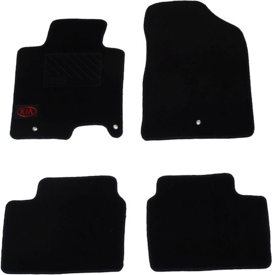 Autopataki Set of Front and Rear Mats 4pcs for Kia Ceed 2012-2018 Black
