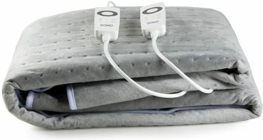 Domo Pătură electrică și protecție saltea cu temporizator Gri 120W 140cmx160cm