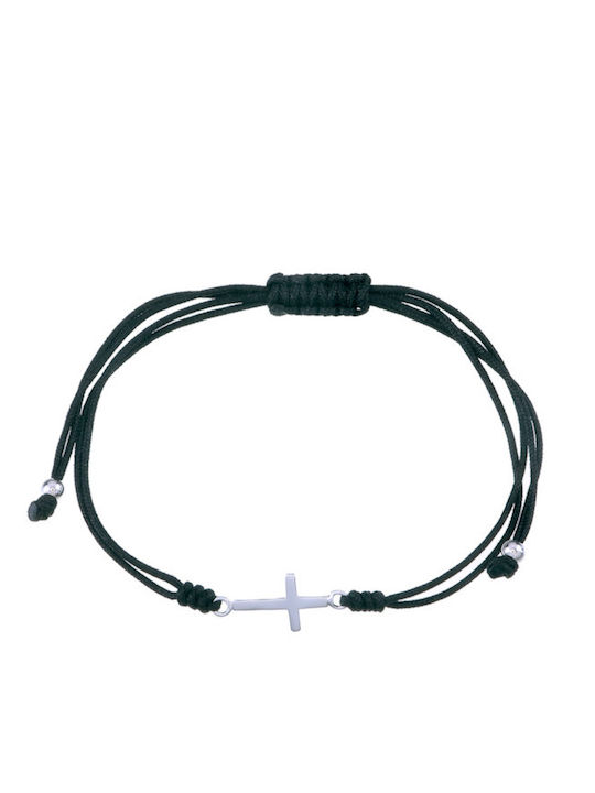 Armband Makramee mit Design Kreuz aus Kabel