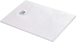 Sanitec Artificial Stone Shower White 180x80x4.4cm
